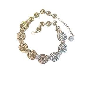 Vintage SERAGLIO Necklace Metal Brutalist Necklace.